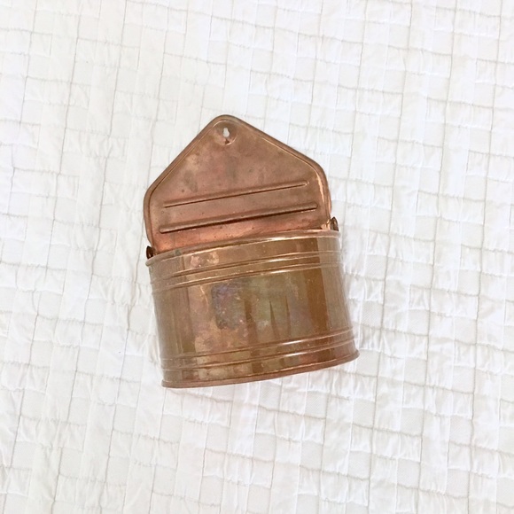 Antique Portuguese Copper Wall Match Holder